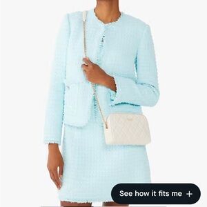 Kate Spade Ivory Quilted Crossbody Bag